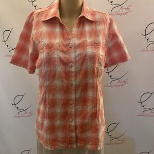 Cappagallo. Sz S. Short Sleeve. Pin Tucks. CottageCore. Farmhouse Shirt. B82.